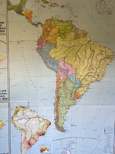 Etelä-Amerikka opetuskartta